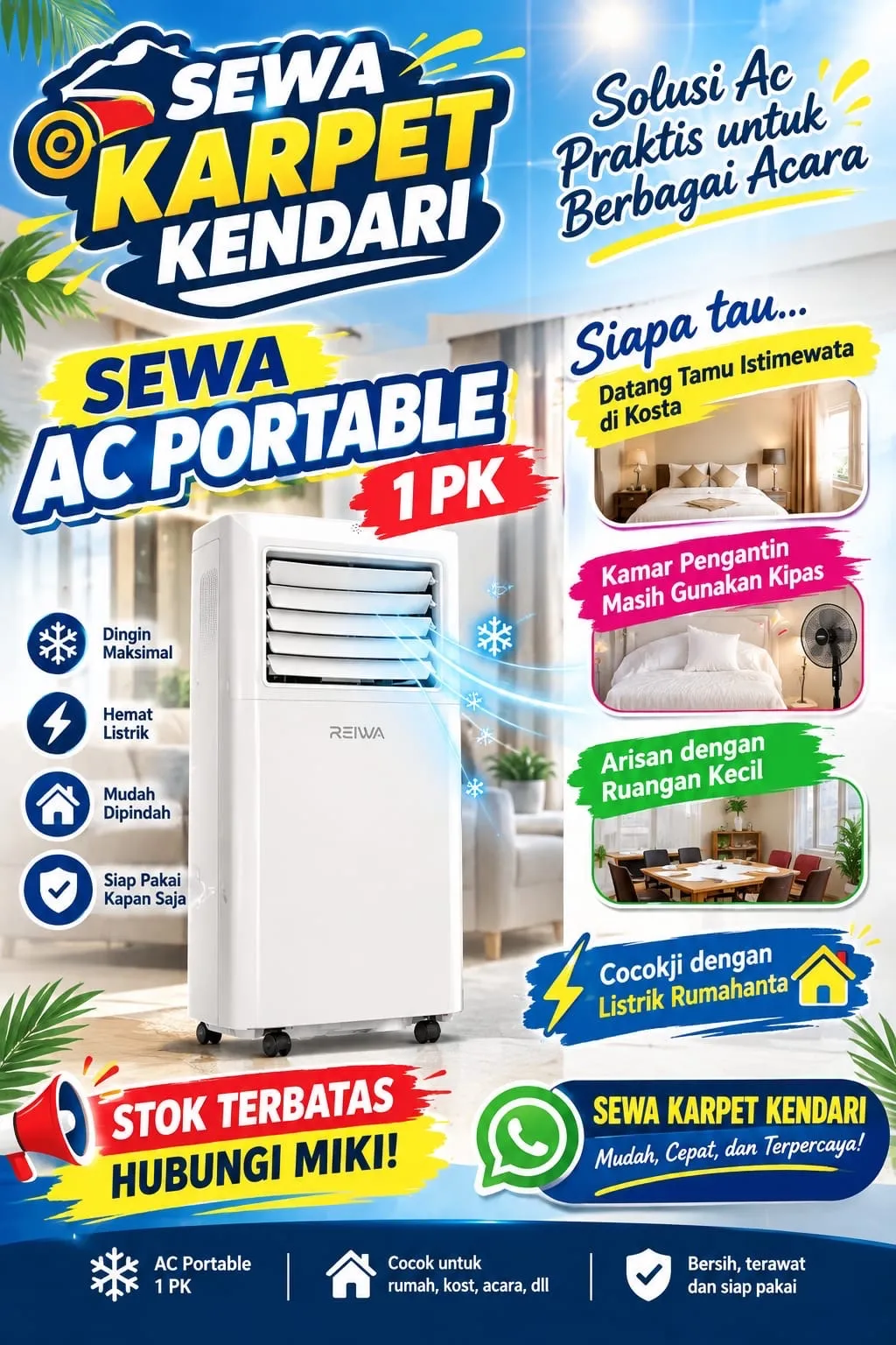 Sewa Ac portable 1pk
